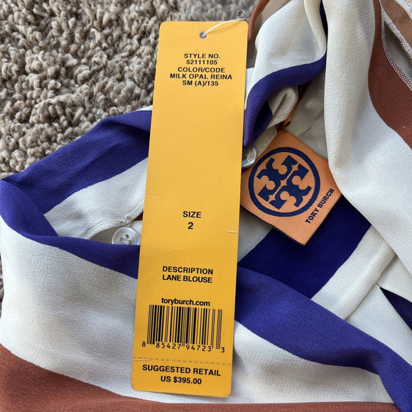 Tory Burch Lane Blouse Size 2 - Picture 8 of 11